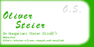 oliver steier business card